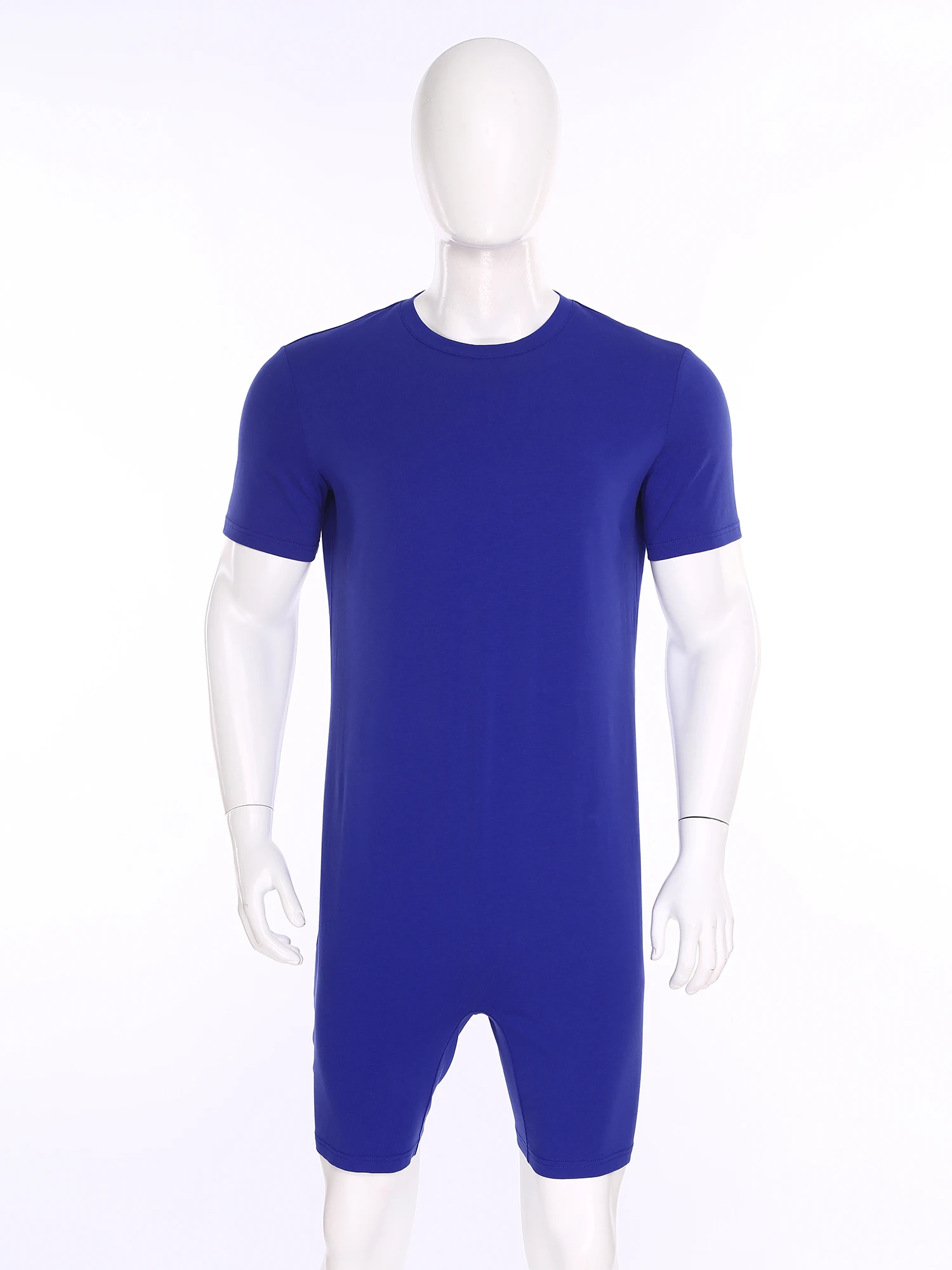 Adult Unisex Anti-Strip Adaptive Jumpsuit Elderly Special Needs Patients Clothes Short Sleeve Short Zipper One-piece Rompers