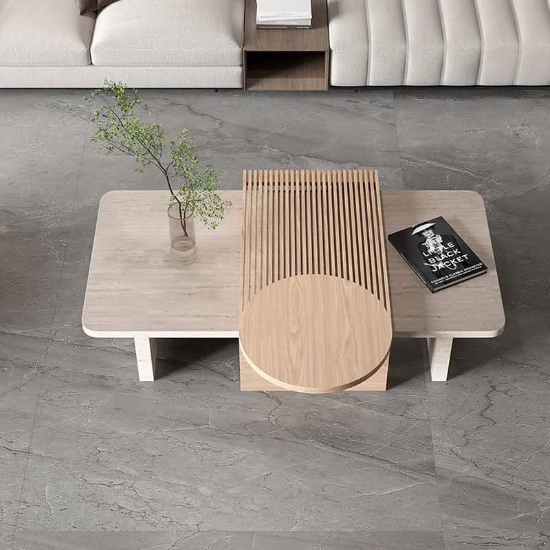 

*s for Wood Роскошный журнальный столик Прозрачный прямоугольный пол Современный скандинавский приставной столик Балкон Минималистичный мебель для салона Mesa Centro *