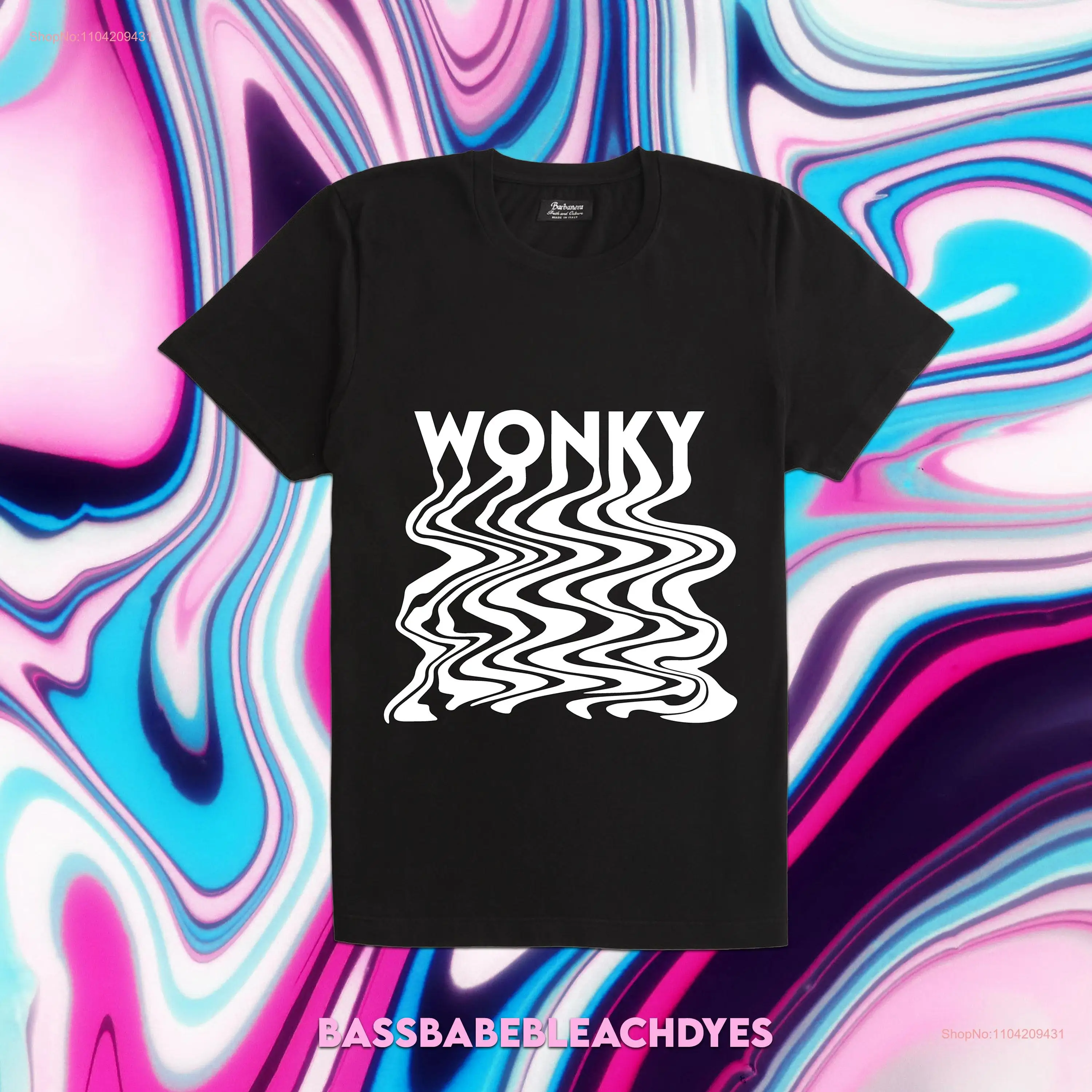 Wonky T Shirt edm music festival merch long or short sleeves