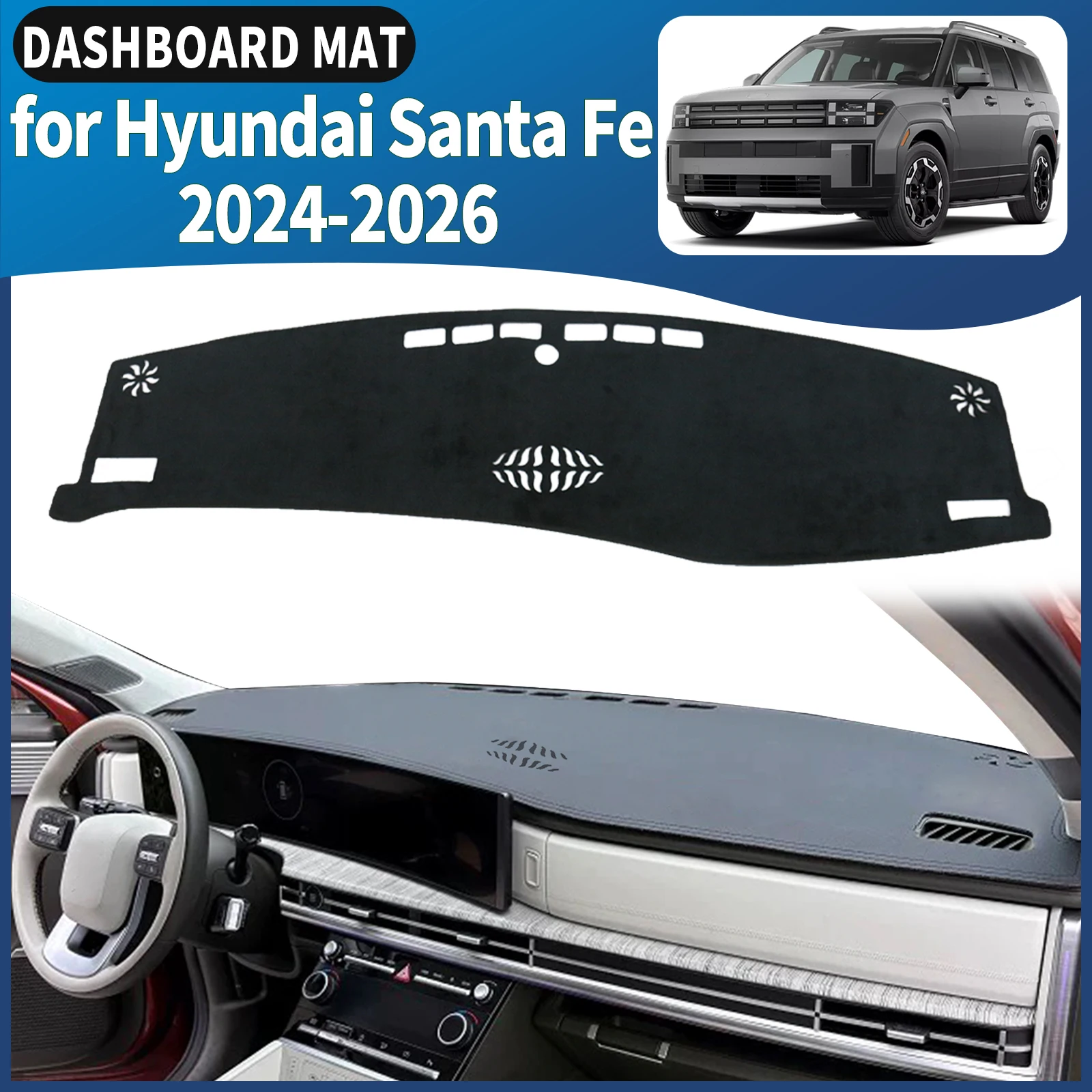 

fit for Hyundai Santa Fe Santafe 2024-2026 MX5 Car Dashmat Dashboard Cover Pad DashMat Sunshade Accessories Protective Carpet