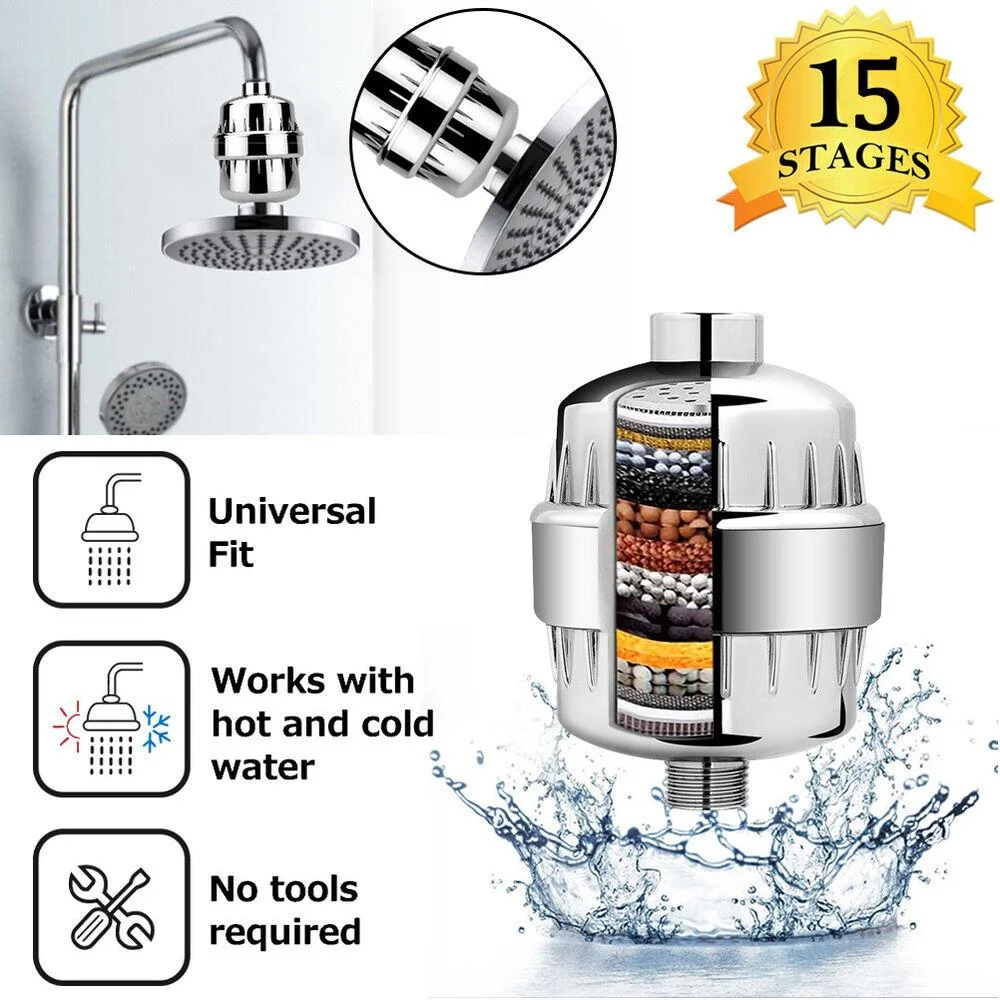 Shower Head 15-20 Multi-level Filter Small Household Bathroom Bathing Set Universal Water Purification And Chlorine Removal