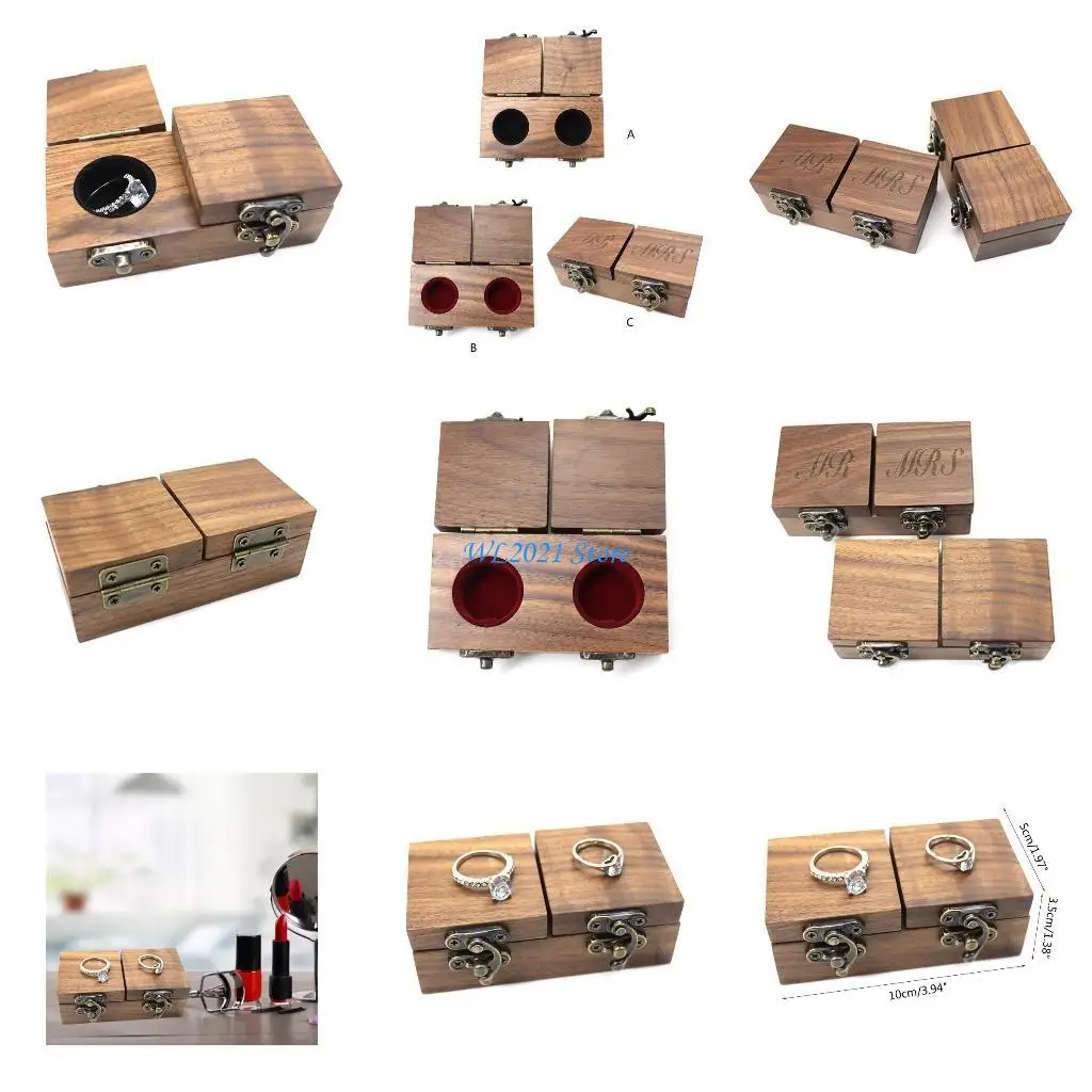 

G5GC Exquisite Portable Earrings Ring European High-end Luxury Horn Lock Jewelry Box