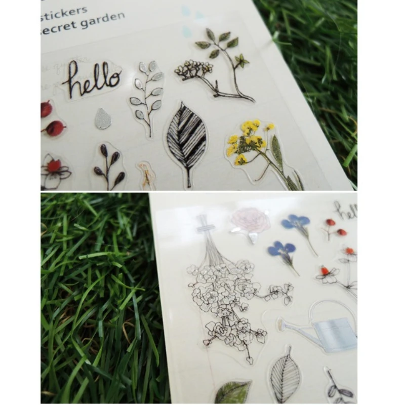 Korean Import Brand Suatelier Secret Garden Decorative PVC Stationery Stickers Scrapbooking DIY Diary Album Stick Label