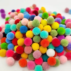 200-1000 Uds. Pompones suaves y esponjosos de colores mezclados, bolas de pompones surtidas, suministros para manualidades, arte DIY para niños, decoración artesanal creativa