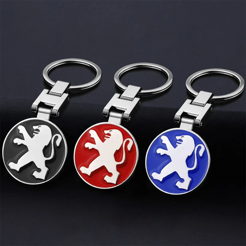 Luxury Car Keychain Car Keychain Car Emblem Logo Auto Accessories For Peugeot 406 306 4008 307 Traveller 206 308 205 206CC 408