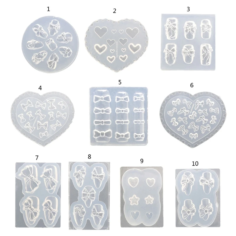 Crystal Epoxy Resin Mold Art Tool Sculpture Stamping Plate Nails Stencils