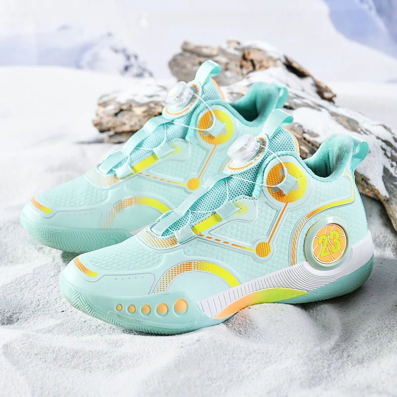 Summer Casual High-top Basketball Sneakers Breathable Cushioning Trendy Women Basketball Shoes  Parent-child Couple Shoes