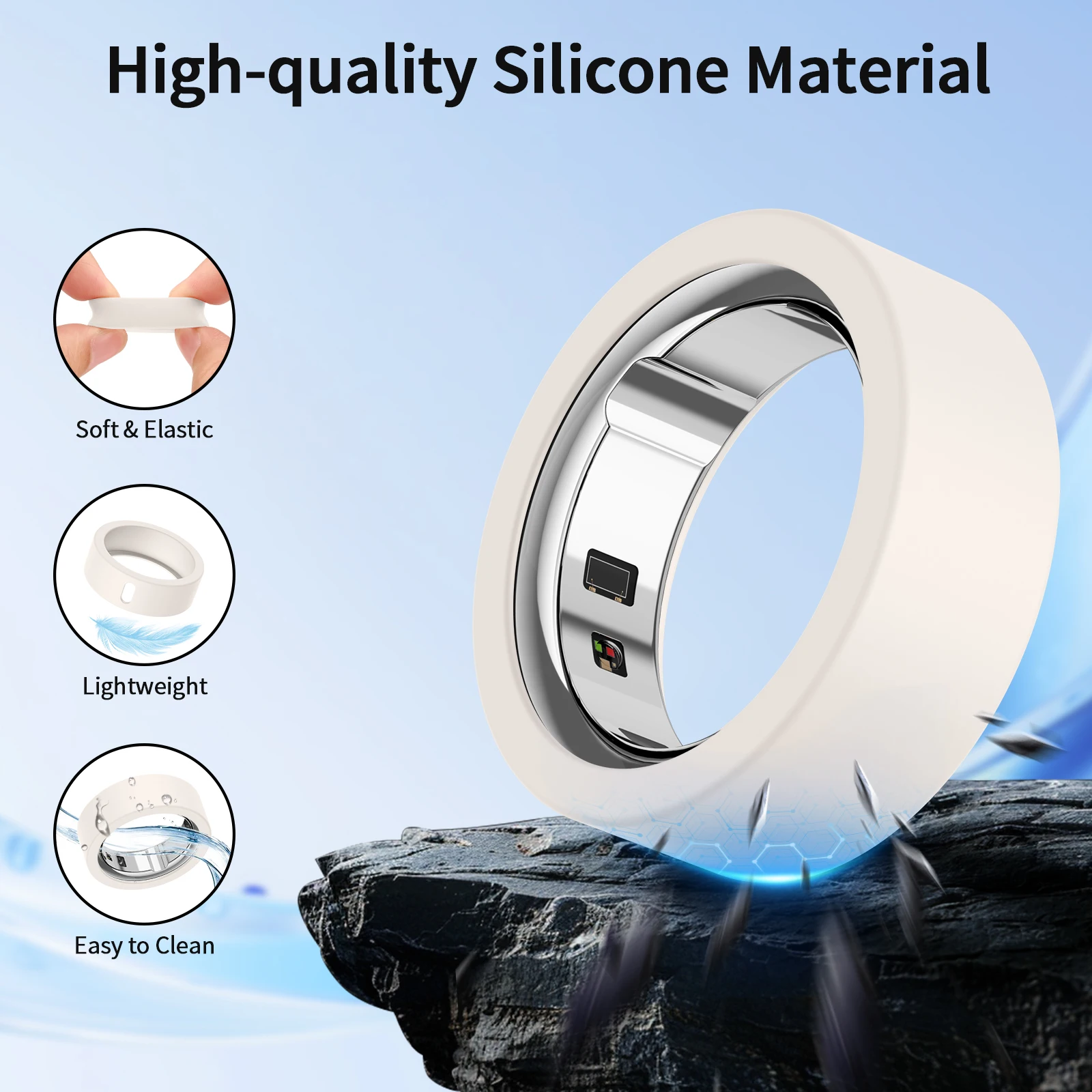 Soft Silicone Ring Protective Case For Oura Gen 4/3 Rings Cover Working Out Accessories Men Women Silicone Case Finger Wrapper