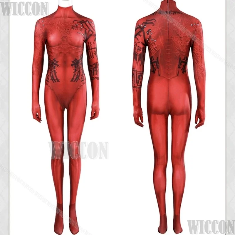 w;3.c\6;h'8/Karlach Game Baldur's Cosplay Gate 3 Costume Full Set Red Skin Jumpsuit Tail Clothes Women Holloween Part5'u.9;m\4/p