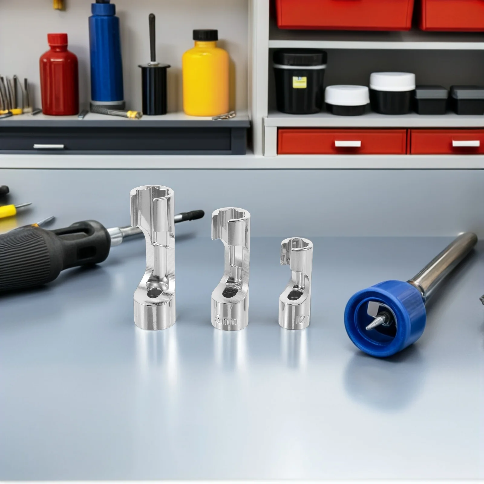 

3Pcs Automotive Fuel Line Wrench 12mm 15mm 18mm Slotted Socket Diesel Injector Sleeve Tool Oil Pressure Thermal Sensors