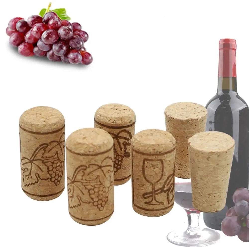 10Pcs 22mm Wood Wine Corks Stopper High Density Material Cylindrical/conical Bottle Corks Reusable Sealed Sealing Plug