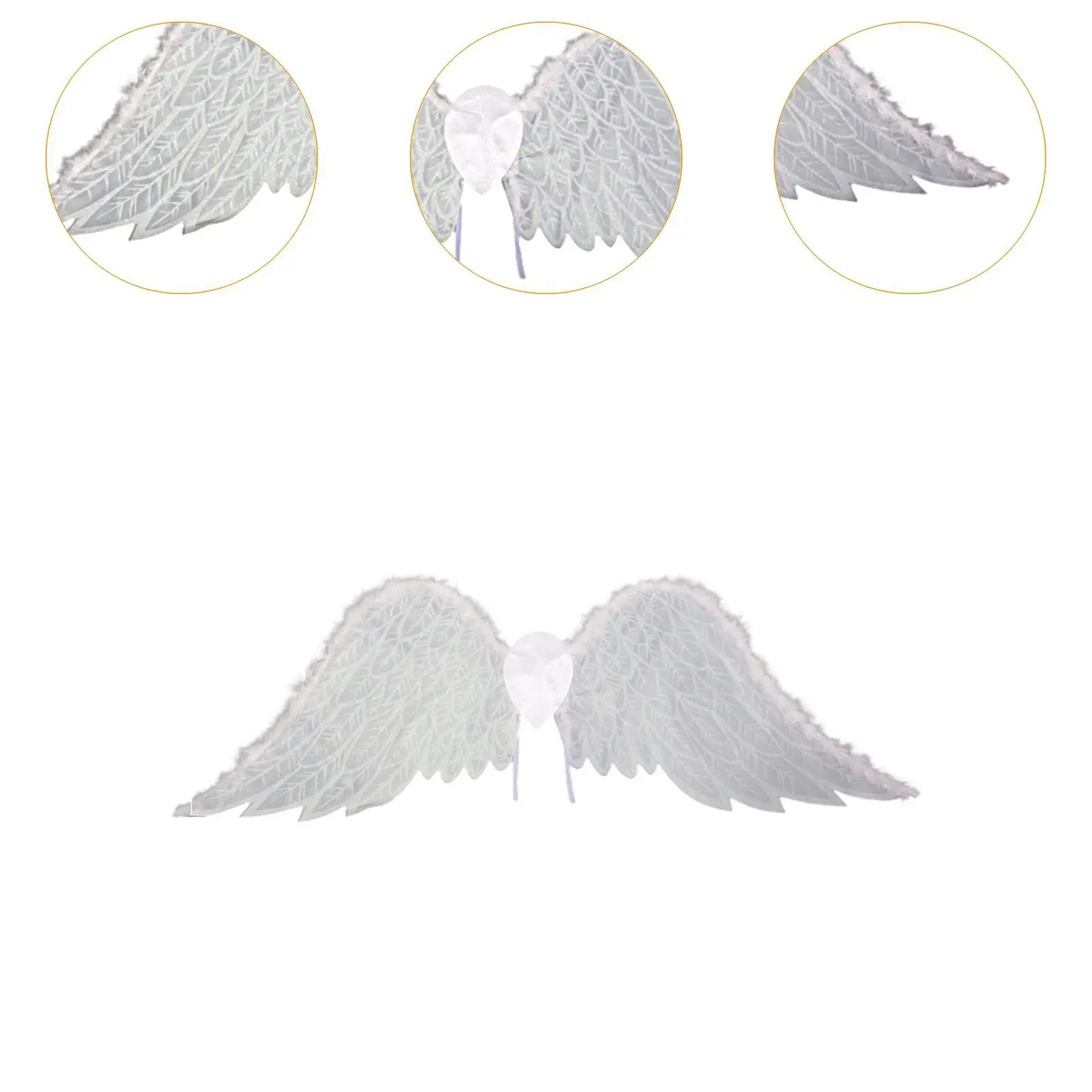 Angel Wing Costume Soft Comfortable White Decoration Lightweight Dressing up for Fashion Show Stage Show Parades Holidays Party