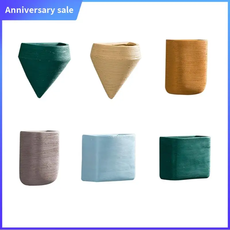 

Geometric Shape Wall-Mounted Flower Pots Balcony, Living Room, Cafe Wall-Mounted Decorative Vase Durable High Guality C