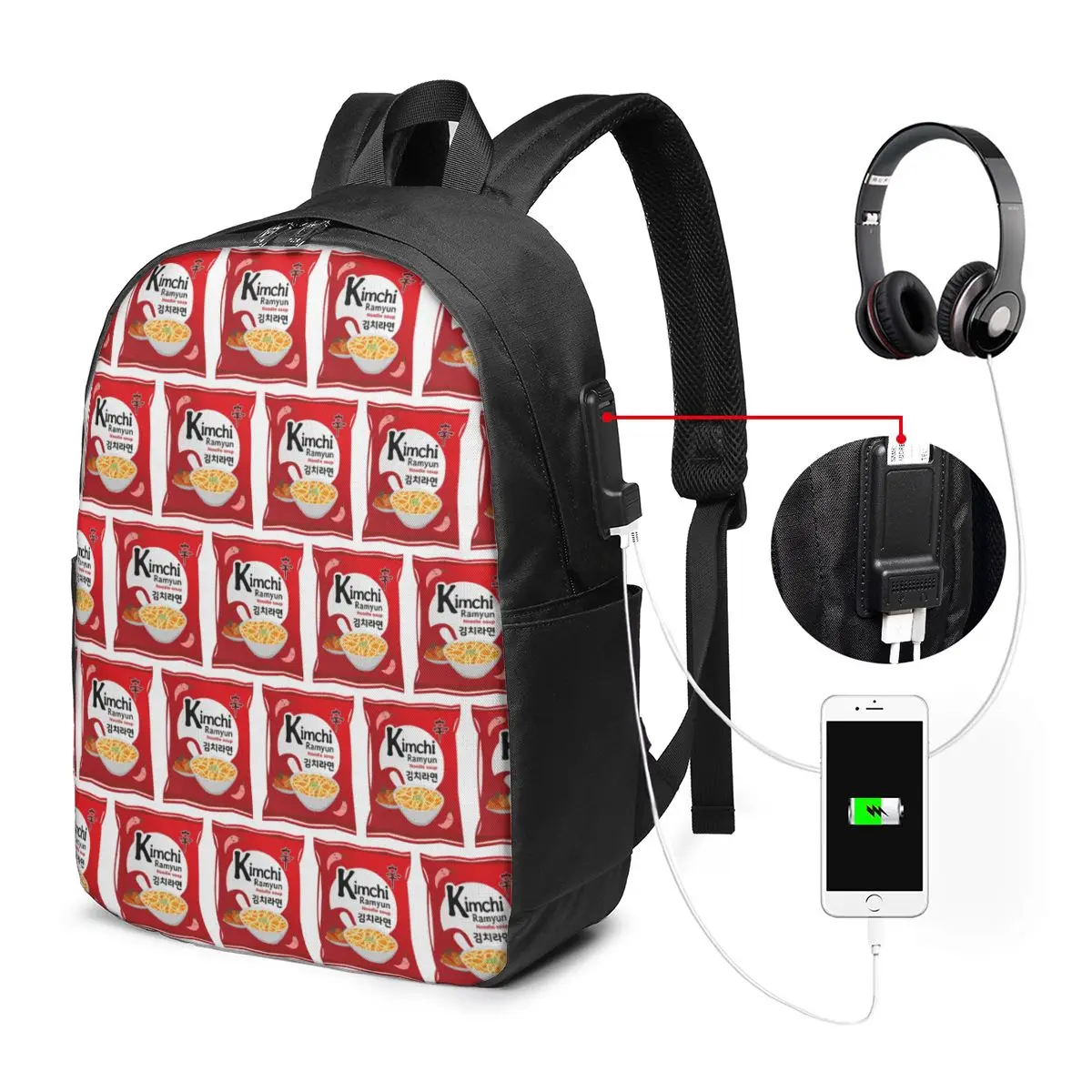 Korean Noodles Style Backpack Travel Notebook Bag Computer College Student School Bag Laptop Shoulder Bags for Men Women