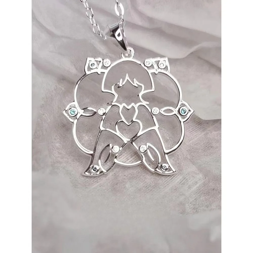Game Genshin Impact Wanderer Peregrinus Necklace Cosplay Balladeer Scaramouche Kunikuzushi Pendant Necklace Choker Jewelry Gift