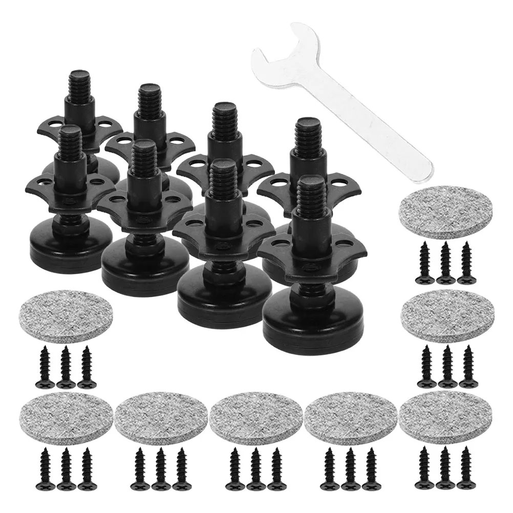 

1 set Adjustable Sofa Feet Furniture Levelers Table Legs Risers Thick Felt Pads Hardwood Floors Carbon Steel Nylon Durable Anti