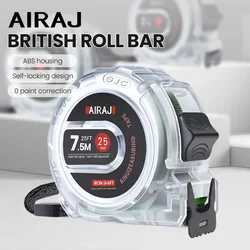 AIRAJ 5M Thickened Tape Measure Transparent Woodwork Ruler High Carbon Steel Meter Gauge Distance Measuring Tape Measuring Tool