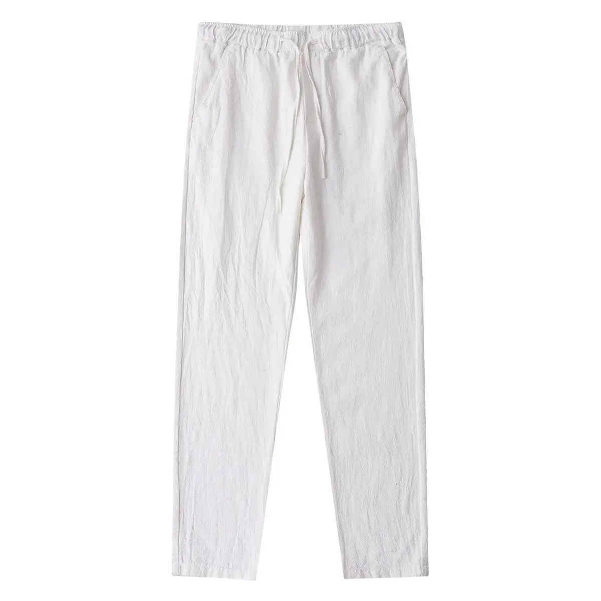[Breathable and Cool] Spring and Summer Men's Thin New Loose Straight Cotton and Linen Casual Trousers