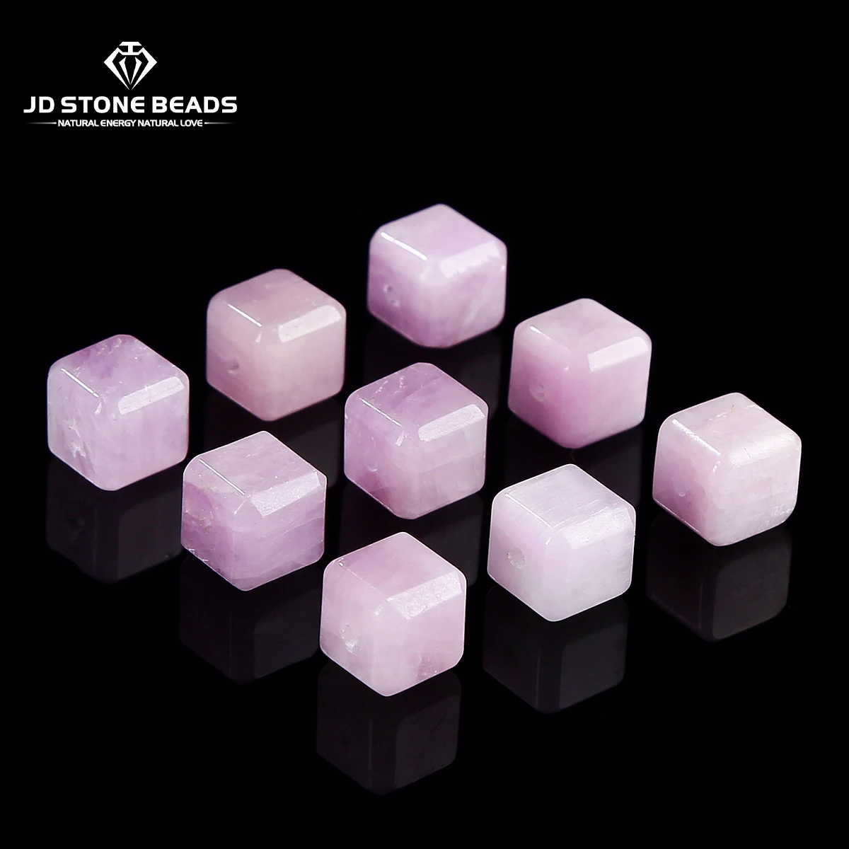 

1 Pc Natural Stone Kunzite Square Faceted Shape Bead With Hole Gemstone Bead for Jewelry Making DIY Necklace Bracelet Accessory