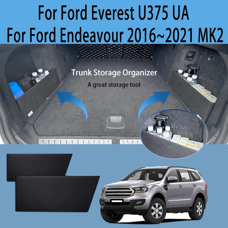 For Ford Everest U375 UA 2016~2021  Multifunction Trunk Storage Partition Storage Auto Interior Parts Organizer Car Accessories
