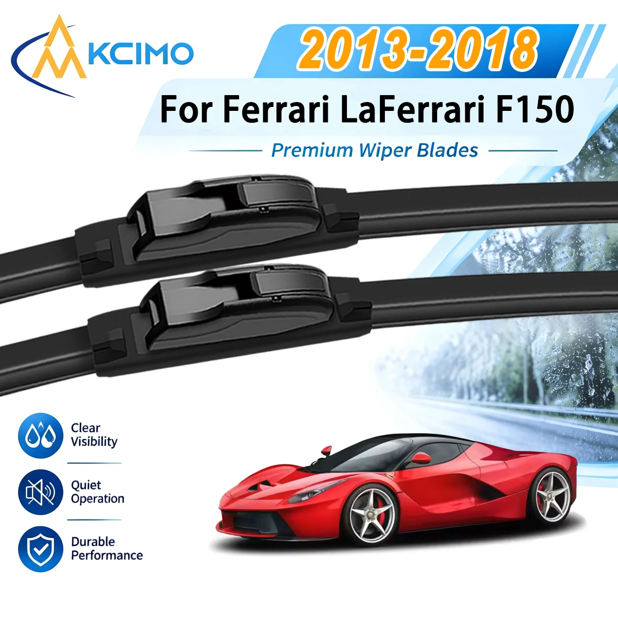 Sturdy Car Windscreen Wipers for Ferrari LaFerrari F150 2013-2018 Front Windshield Quiet Performance Wipers Blade Accessories
