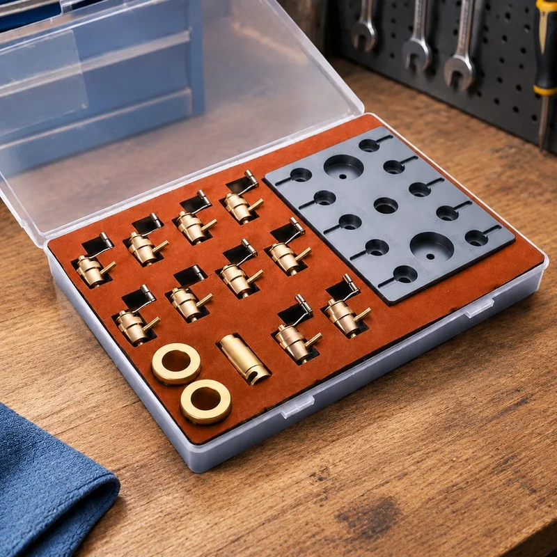 Precision Clock Repair Tool Set with Brass Mainspring Winder for Watchmaker DIY Maintenance