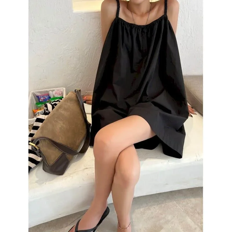 Sznurowane kombinezony Ponadgabarytowe spodnie letnie Casualowe szorty z szerokimi nogawkami Luźne body w stylu koreańskim Jednoczęściowe stroje Odzież damska