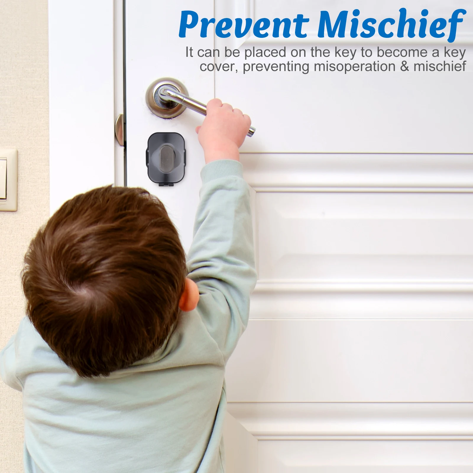 

1Pcs Door Knob Lock Cover Child Safety Anti-Lock Protective Cover Baby Proof Door Handle Easy Tool-Free Install