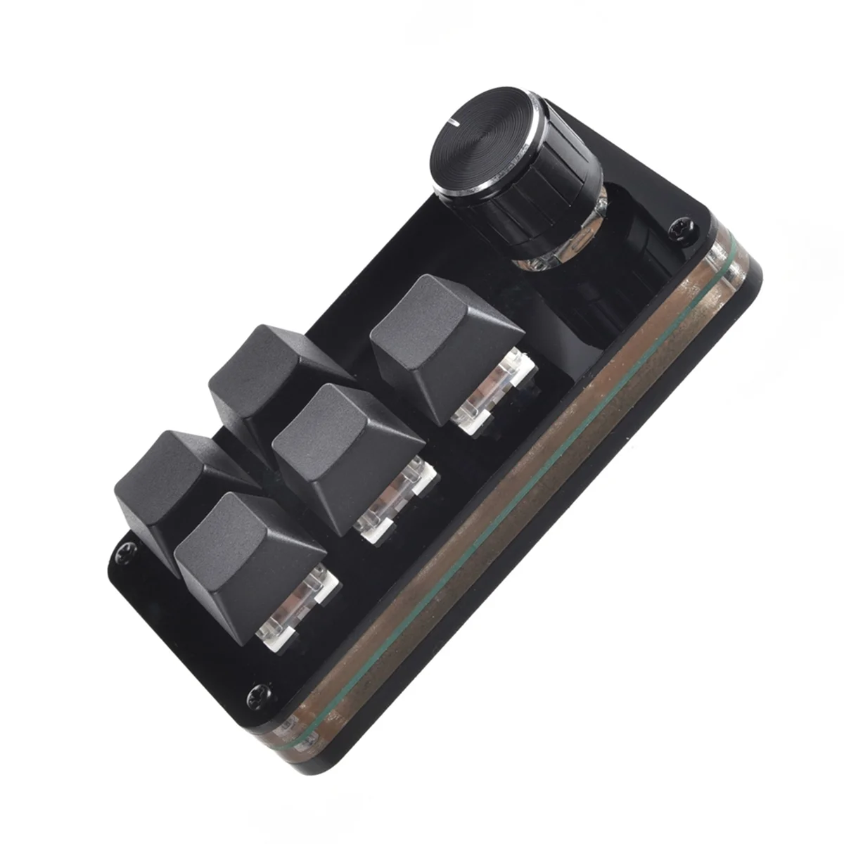 N27R Mini Keyboard 5 Key 1 Knob Gamer Programmable Keyboard DIY Hot Swap Customization Mechanical Keyboard Macro Keypad Black