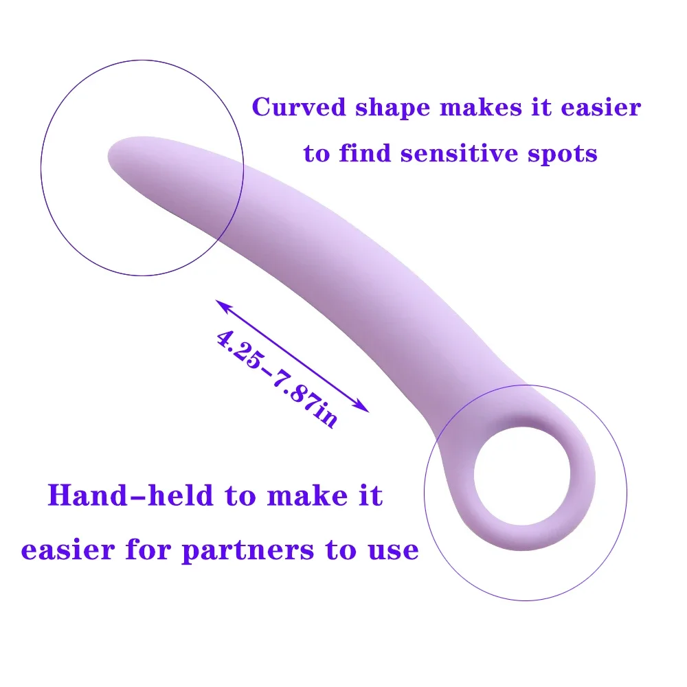 7.9 Inch Crescent Dildos Anal Vaginal Plugs Handheld Lesbian G Spot Sex Toy Female Male Expander Gay Couple Masturbator Dilator