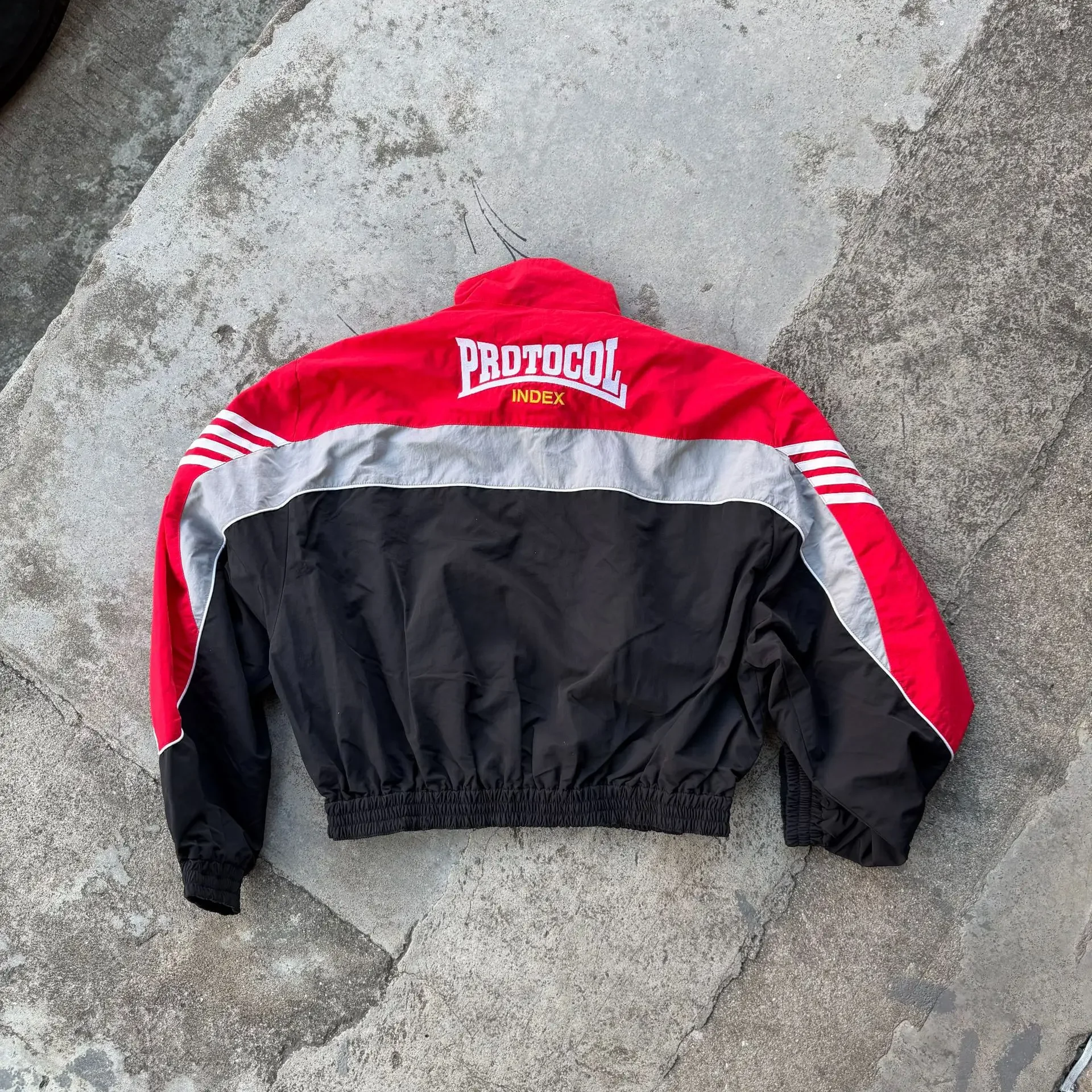 Protocol Index 2026 Colorful Stripes Reflective Pull-On Zip Jacket