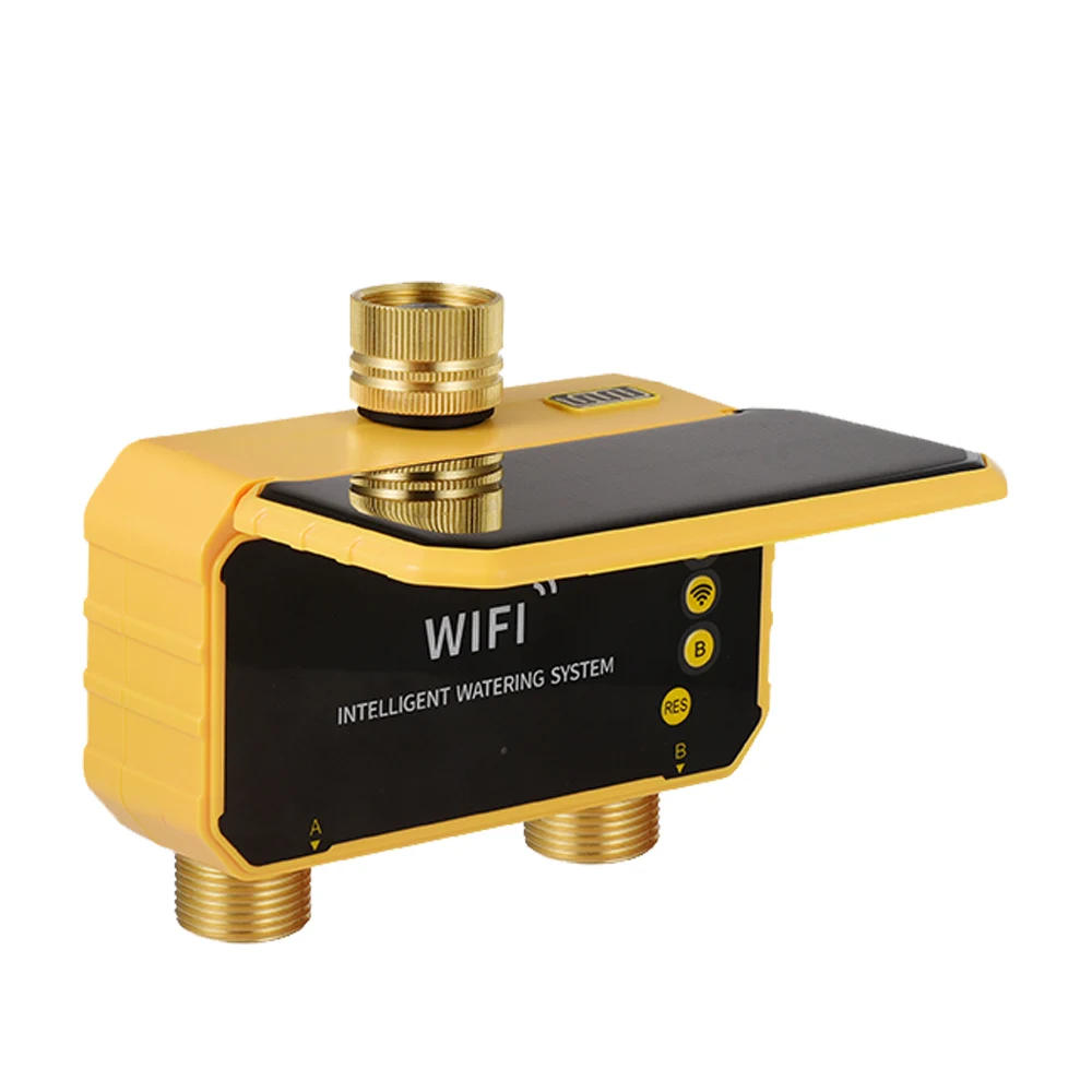 Solar-Bewässerungssystem mit WLAN, Intelligenter Automatischer Wassertimer, Sprinkler-Armatur-Programmierer für Garten und Hof, 1/2/4 Ausgänge