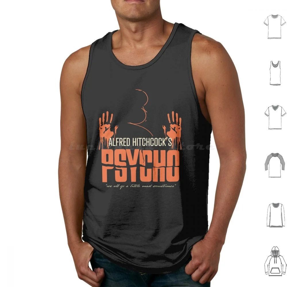 Alfred Hitchcock-Psycho Tank Tops Vest Sleeveless Alfred Hitchcock Psycho Hitchcock Alfredhitchcock Movie Alfred Hitchcock