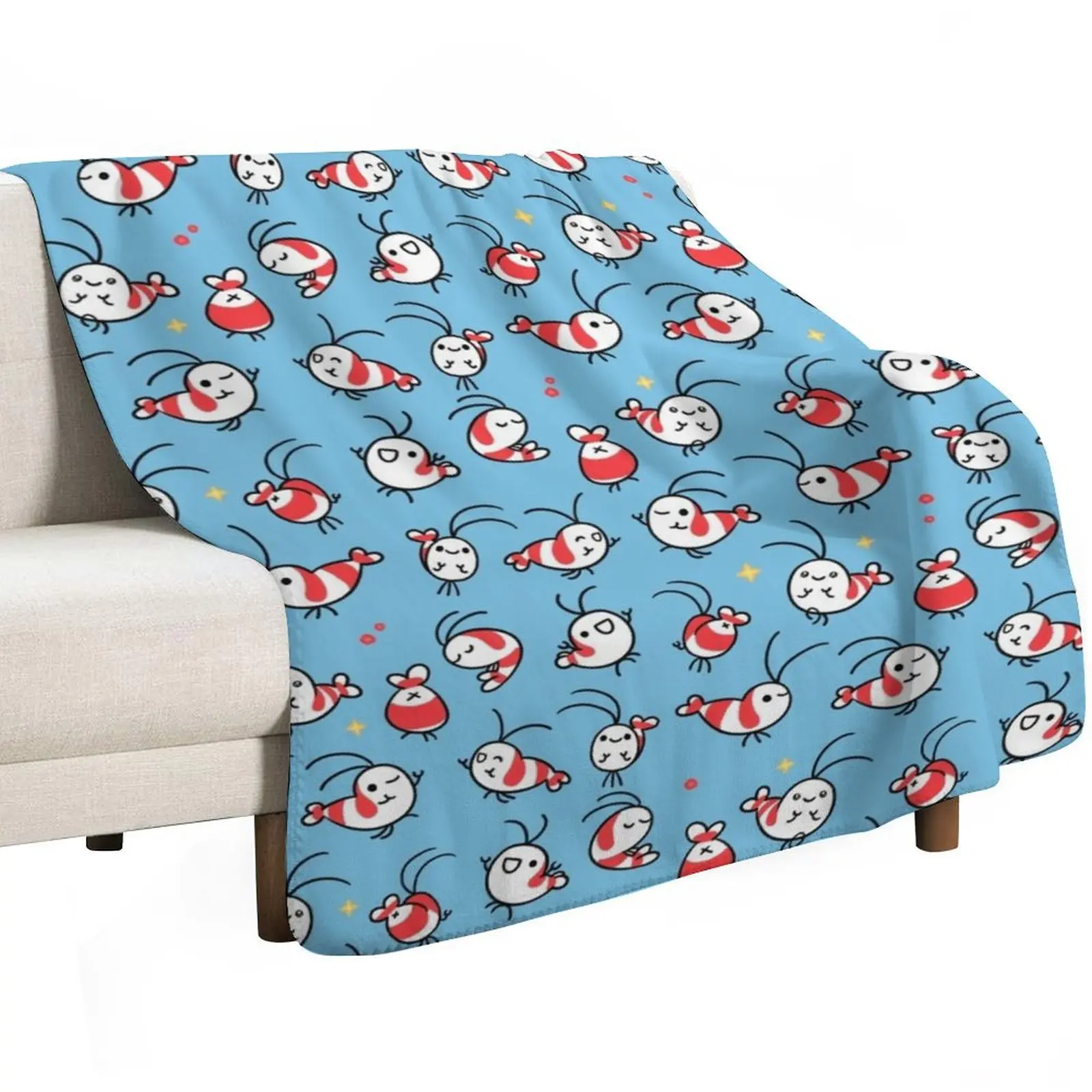 Shy Shrimp pattern Throw Blanket decorative for winter Summer Beddings Furrys Decoratives For Decorative Sofa Blankets