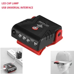 Cap Lamp LED Induction Headlight Cap impermeabile USB Charging Super Bright Cap Fishing Cap Headlight