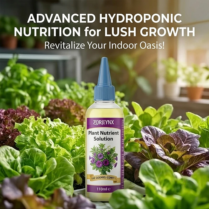 Hydroponic Plant Nutrient Solution Liquid Fertilizer for Vigorous Growth Essential Care for Indoor Water Plants - ZORILYNX