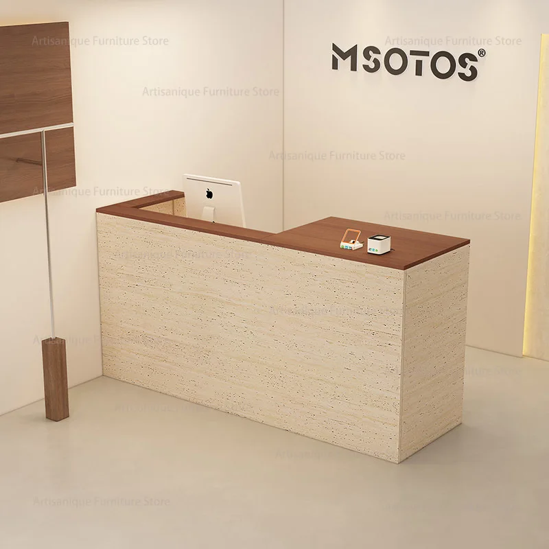 Trendy Commercial Reception Desk Decorative Nordic Reception Counter Compact Light Luxury Banco Reception Shop Counter Furniture