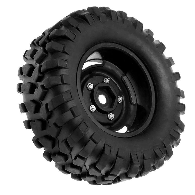 BAAO-4Pcs 95mm 1.9 beadlock roda aro conjunto de pneus para 1/10 rc rastreador carro traxxas trx4 rc4wd d90 axial scx10 ii iii redcat mst