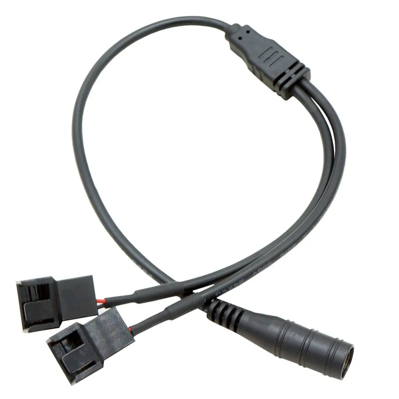 DC 5.5*2.1 mm Female 1 to 2 12V 4Pin PWM Fan Adapter Power Supply Connector Cable with ON Off Switch