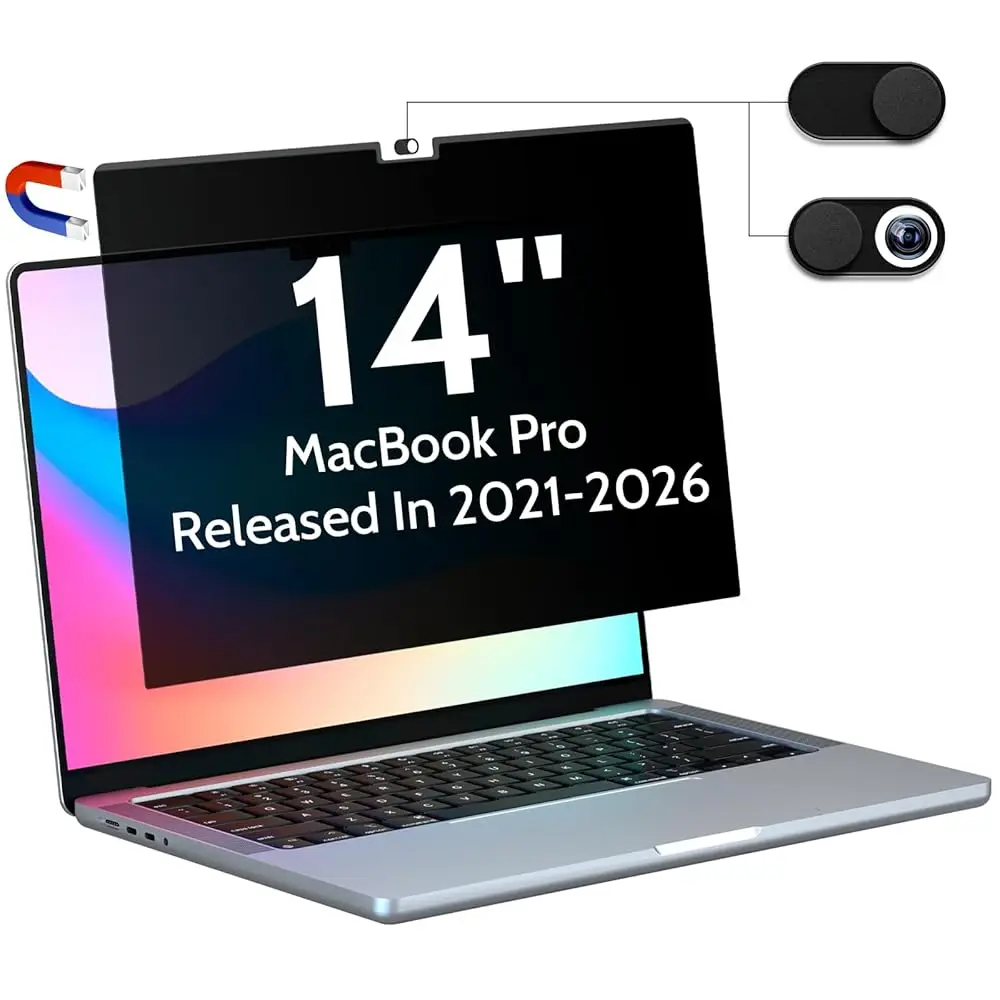 

Free ShippingMagnetic Privacy Screen for Macbook Air 13.6/13 Inch (2022-2026, M2, M3, M4, M5), Removable Matte Anti Glare Blue L