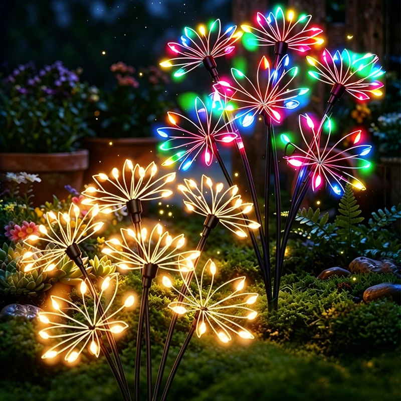 Outdoor Power Outlet Solar - Solar Firework Lights Waterproof Solar Lawn