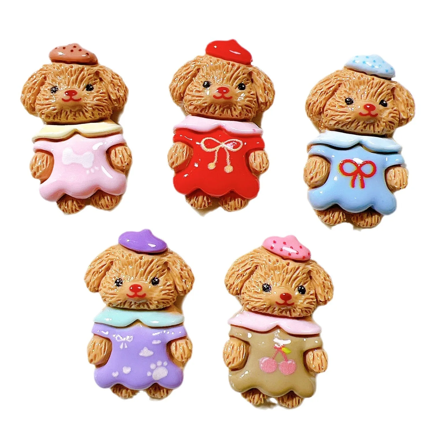 

10Pcs Cute Cartoon Animal Puppy Series Flat Back Resin Cabochons Scrapbooking DIY Jewelry Craft Decoration Accessorie