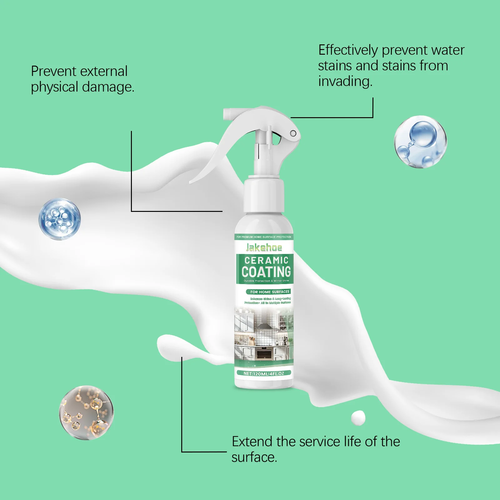 Indoor Ceramic Tile Coating Spray - Household Tile Cleaner Polishing Wax Removal Refurbishment Spray for Home Use