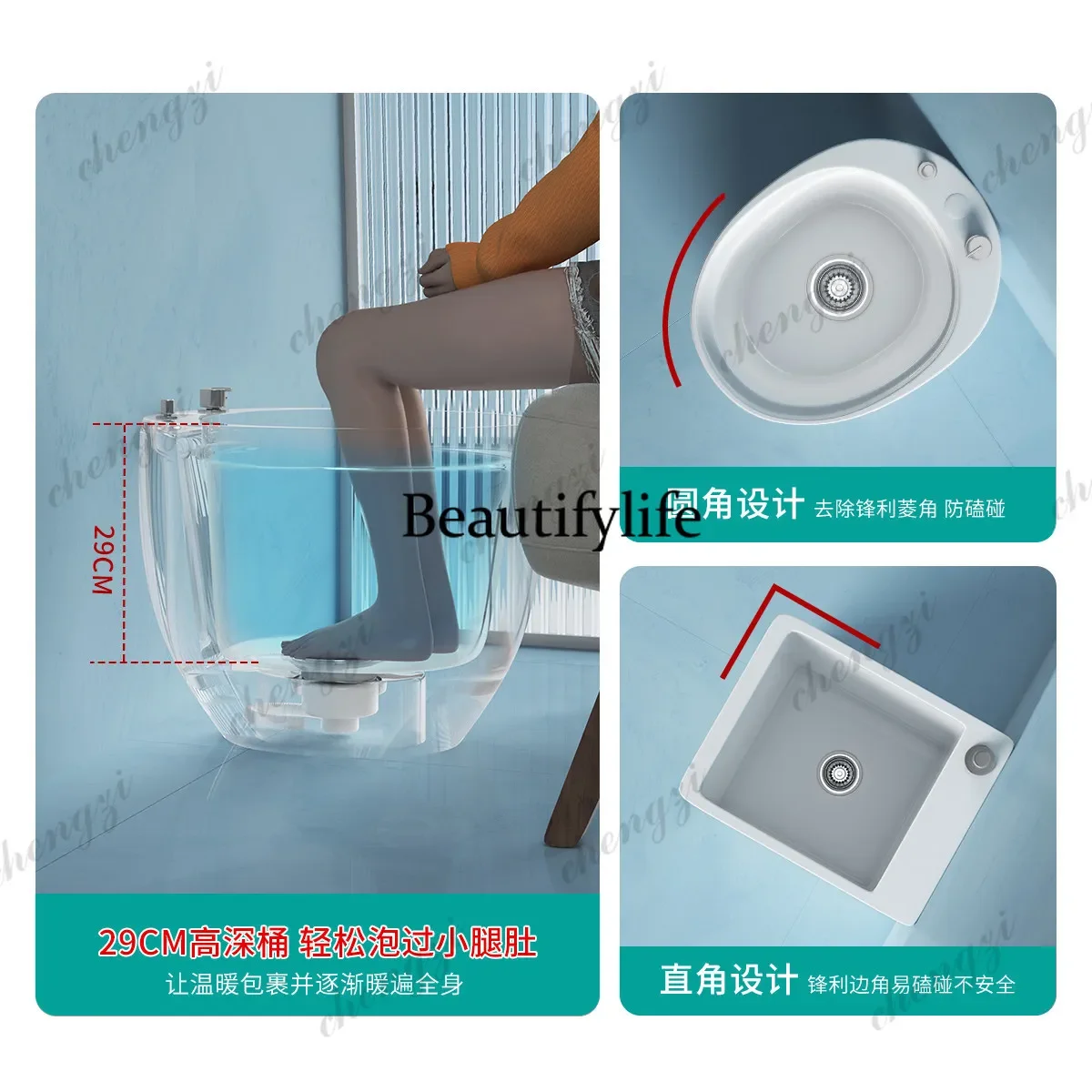 Mop Pool Balcony Foot Wash Basin Bathroom Ceramic Mop Pool Mop Basin