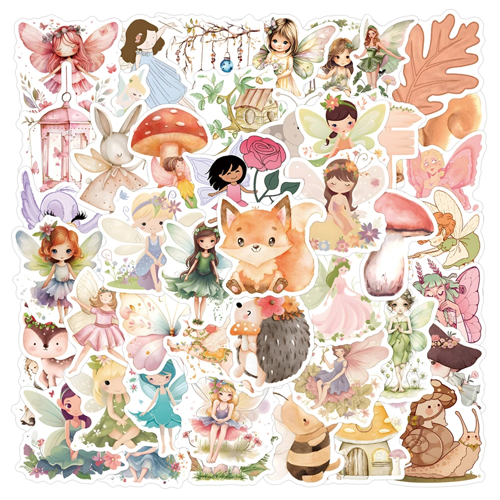 

10/30/50/110pcs Vintage Fairy Aesthetic Stickers Toys Graffiti Notebook Phone iPad Cute Kids Cartoon Decoration Wholesale