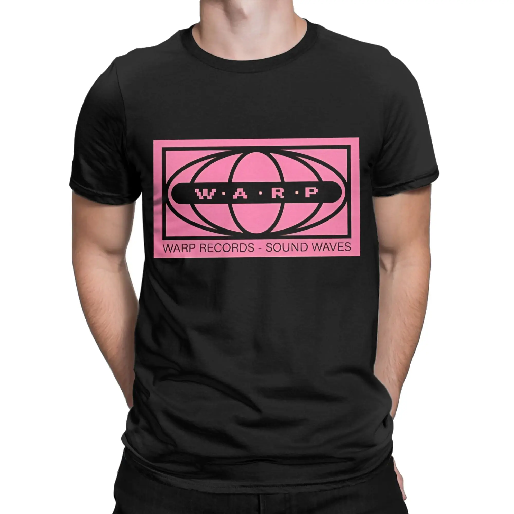 WARP United  Vintage Records Design Funny 100% Cotton T-Shirt Warp Records Tees Tops For Men