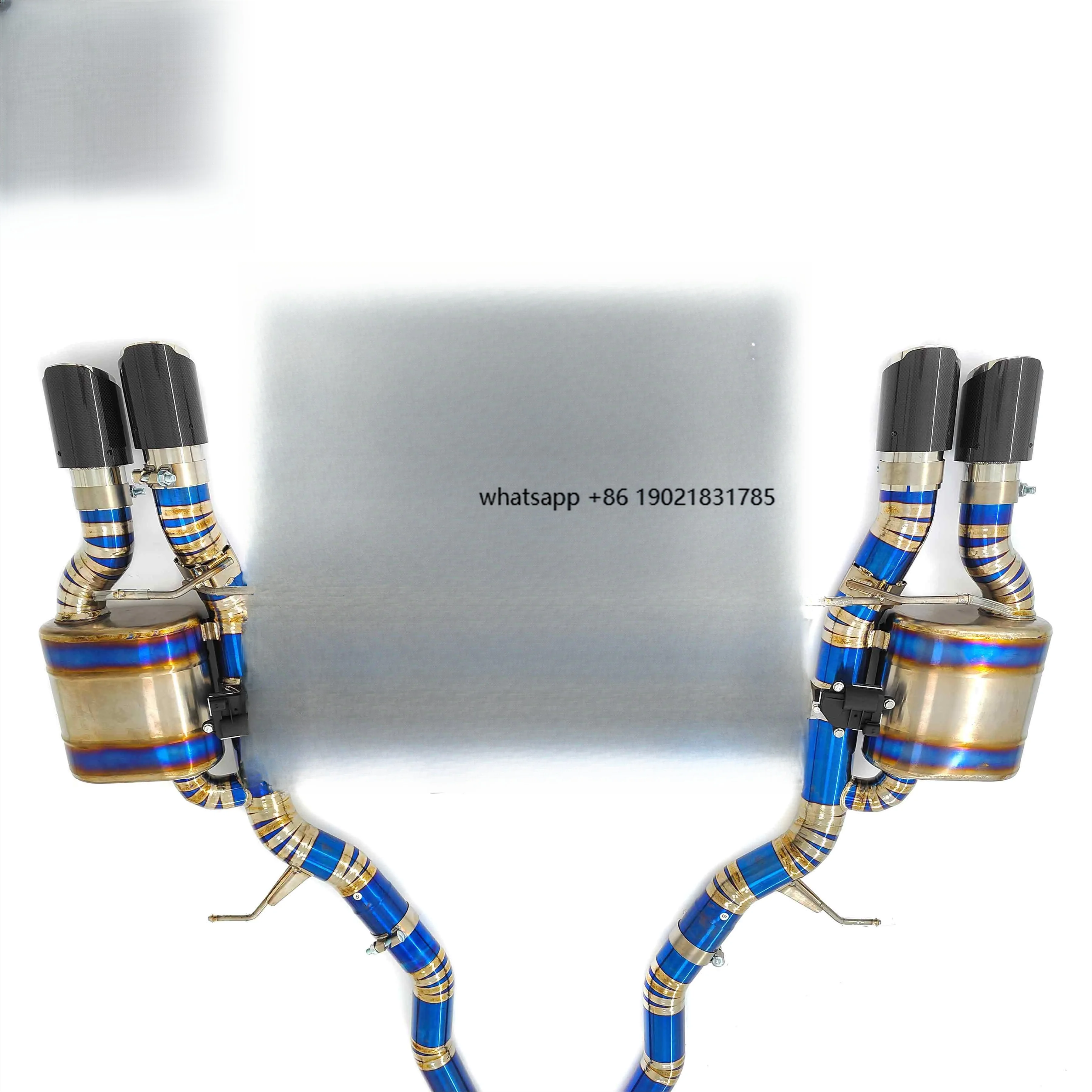 HT Ultimate Performance X-Design Titanium Exhaust System Fit for 2005-2010  E60 M5 S85 5.0L V10 Valves Muffler with Resonator