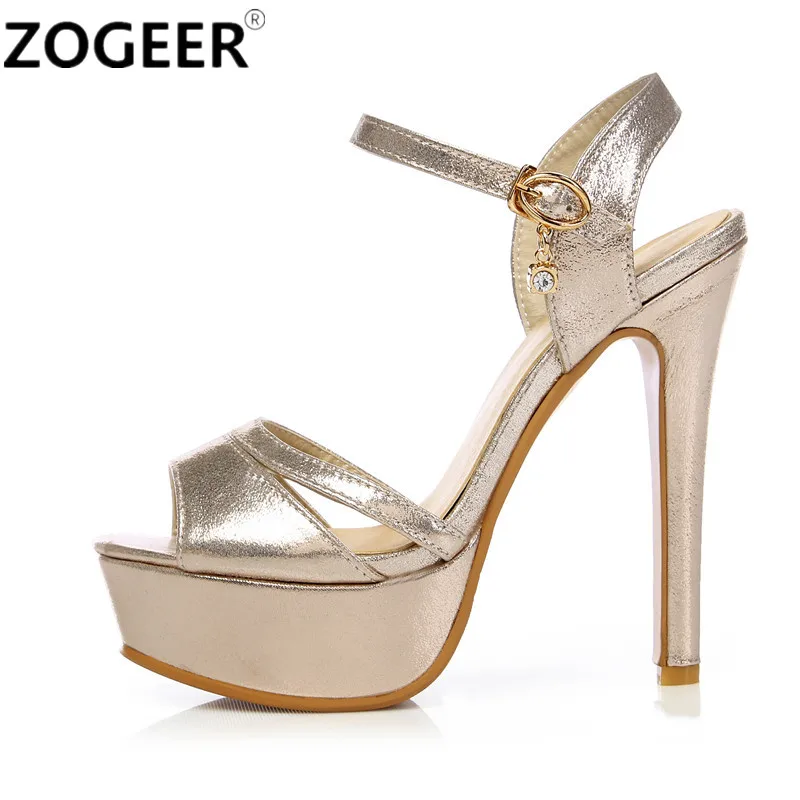 صنادل نسائية عصرية صيفية مثيرة بكعب عالٍ شباشب مصارع ذهبي وفضي فاخر أحذية حفلات الزفاف مقاس كبير للسيدات #2