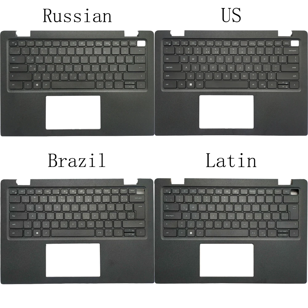 

New UK/US/Latin/Spanish/Russian/Brazil Keyboard For Dell Latitude 3420 E3420 With Palmrest Upper Cover Case
