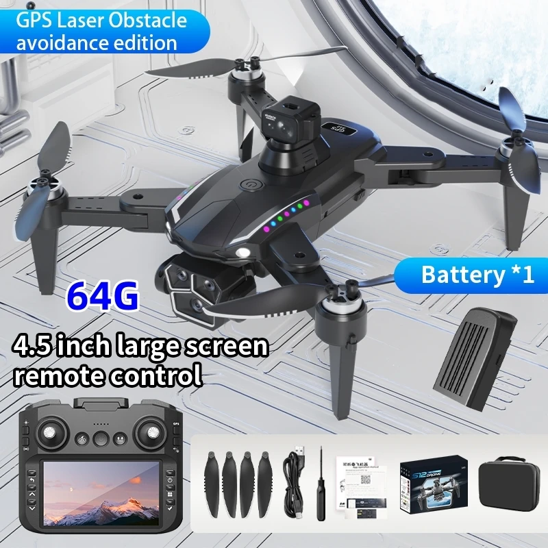 

S12 Drone 8K Professional Dual Camera GPS FPV Brushless Motor Optical Flow Hovering Folding Quadcopter Foldable Dron